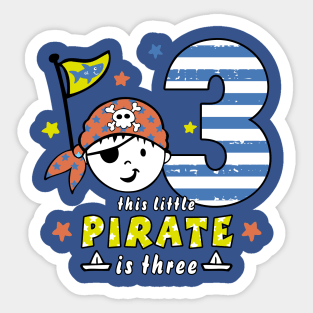 3. birtday boy - little pirate Sticker